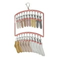 thumbnail image 4 of Shoreew Metal Sock Drying Rack Windproof Design 20 Clips Clothes Hanger Dryer Indoor Outdoor Clothes Drying Rack, 4 of 7