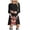 Brick Red, variant on Christmas Jumper Women Christmas Sweater Dress Printed Long Sleeve Knit Mini Dress Xmas Tunic Dress Khaki,XL