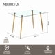 thumbnail image 3 of Mesa de Comedor Auxiliar Rectangular Vidrio Cristal Templado Elly Decor EE-MDCCDC, 3 of 6