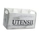 thumbnail image 4 of Porta utensilios de cocina para la encimera de la cocina, porta cubiertos, organizador rústico para platos, cubiertos, tenedor, cuchara, 4 of 9