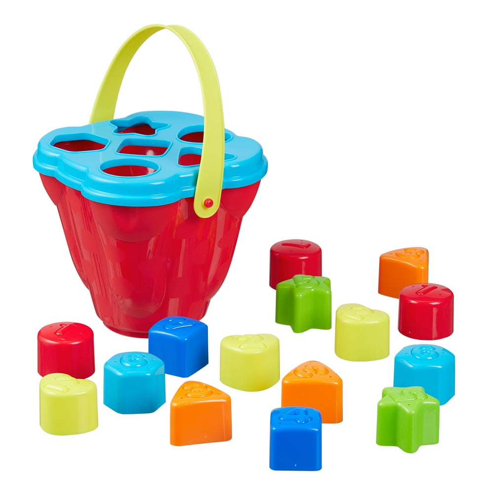 Spark Create Imagine Shape Sorter Bucket Play Set, 16 Pieces - Walmart ...