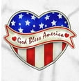 thumbnail image 2 of God Bless America Cute USA Flag Heart Zip Hoodie Sweatshirt Women Brisco Brands X, 2 of 6