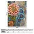 thumbnail image 4 of JEUXUS  Floral Throw Blanket, Vibrant Color Boho Flowers Blossom Cozy Decor Throws for Sofa Bed Couch Chair or Dorm, 4 of 6
