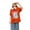 Orange, variant on Hiijoy Toddler Girls Summer Beach Graphic Tee Short Sleeve Crew Neck T-Shirt, Sizes 1-13