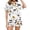 C303/White, variant on XIYON Halloween Pajamas Set for Women Ghost Pumpkin Print Short Sleeve Sleepwear Soft Button Down Loungewear Two-Piece Pjs Sets Comfort Nightwear