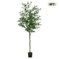 thumbnail image 1 of Simzone Artificial Olive Tree 6 Feet Tall Artificial Tree Indoor Outdoor Faux Olive Tree, Potted Silk Plants for Modern Home Office Living Room Porch Decor, 1 of 7