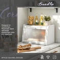 thumbnail image 4 of Large Farmhouse Bread Box with Window, Bread Storage Container for Kitchen Countertop, Black, 4 of 7