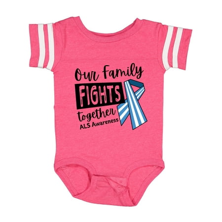 

Inktastic Our Family Fights Together ALS Awareness Gift Baby Boy or Baby Girl Bodysuit