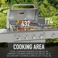 thumbnail image 5 of Kenmore PG-40405S0L-SE 4 Burner Outdoor Patio Propane Gas BBQ Grill with Searing Side Burner, Stainless Steel, 5 of 9