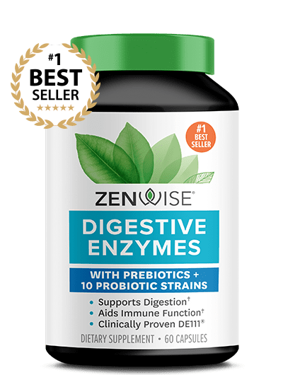 Zenwise Digestive Enzymes with Probiotics and Prebiotics Supplement, Supports Digestive Health, 60 Count