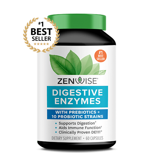 Zenwise Digestive Enzymes With Probiotics And Prebiotics Supplement Supports Digestive Health 60 Count Walmart Com