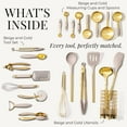 thumbnail image 6 of Styled Settings 23-Piece Gold and Beige Kitchen Utensils Set – Silicone Nonstick Cooking Tools with Measuring Cups, Garlic Press, Can Opener, and Utensil Holder, 6 of 8