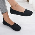 thumbnail image 6 of Miluxas Women's Wide Width Flats Shoes,Dressy Comfortable Shoes,Soft Ladies Elegant Slip on Round Toe Knitted Ballet Shoes Black 7(39), 6 of 9