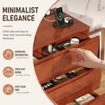 thumbnail image 4 of Blotout Solid Wood Dresser for Bedroom, 55"W x 33"H Mid Century Modern 7 Drawer Dresser with Charging Station, Handleless Wood Chest of Drawers for Living Room Entryway Hallway, 4 of 12