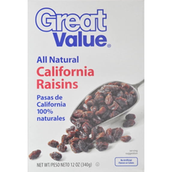 Great Value Raisins 12oz