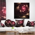 thumbnail image 4 of Designart Sparkling Dark Fractal Flower Digital Art - Floral Throw Pillow - 18x18, 4 of 5