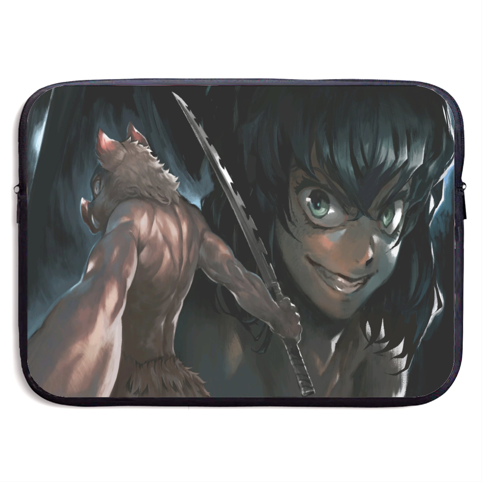 Anime Game Hero Warrior Dragon 13-Inch to 15-Inch Laptop Sleeve Case Waterproof Notebook Computer Bag-Light and Comfortable Tablet Briefcase-Band Zipper Portable Handbag 