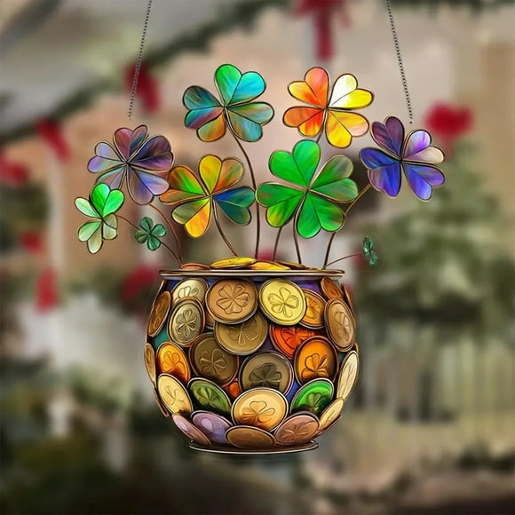FloHua Multicolor 2D Acrylic Hanging Ornament - Vibrant for Home & Office Window and Wall Decor, Durable & Lightweight, Perfect for Any Space