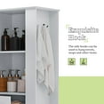 thumbnail image 6 of AENKYO 67.8" Tall Bathroom Storage Cabinet with Adjustable Shelf, Tilt-Out Drawer, and Side Hooks, Gray, 6 of 10