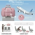thumbnail image 5 of Travel Duffel Bag – Gym Tote with Shoe Compartment & Wet Pocket, Adjustable Strap Weekender for Workouts Overnight Trips, Pink, 5 of 5
