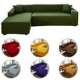 thumbnail image 7 of Plain Elastic Sofa Covers for Living Room Solid Color Spandex Sectional Corner Sofa Slipcovers Couch Cover, 7 of 7