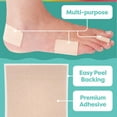 thumbnail image 2 of Zentoes Moleskin Blister Prevention Sheets for Toes and Heels, Self-Adhesive, 4 Sheets, Beige, 2 of 7