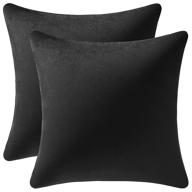 Paquete de 2 fundas de almohada acogedoras de terciopelo suave, cuadradas, compatibles con decoración del hogar de granja