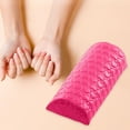 thumbnail image 5 of Half Column Armrest Pillow Holder Manicure Tool Cushion Accessory table Sponge Pad PU Leather Nails Hand Rest for Nail Art Home Shop Rose Red, 5 of 8