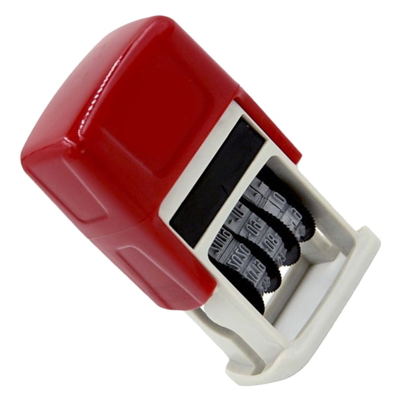 Adjustable English Date Stamp Rubber Stamp Line Dater Office Stamp Rotating Stamp for Scrapbooking Packaging Crafting