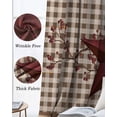 thumbnail image 6 of Texas Star Vintage Blackout Curtains for Bedroom, Thermal Insulated Drapes, Brown Checkered Berry Farmhouse Black Out Curtains 63 Inch Long Room Darkening Kitchen Curtains 42"x63" 2 Panels, 6 of 8