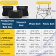 thumbnail image 7 of 3 in 1 Postpartum Belly Wrap - Recovery Belly/Waist/Pelvis Belt Black Postpartum Belly Band,Black L, 7 of 7