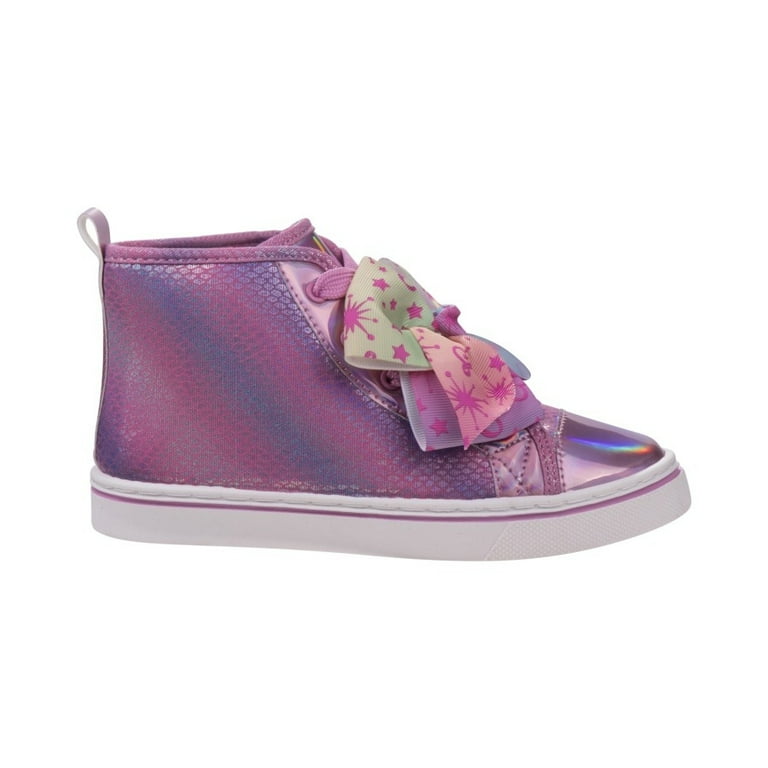 Nickelodeon Jojo Siwa Girls Hi-Top Canvas Sneakers Pink Multi