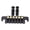 Black, variant on Xirurus Black Electric Guitar Bridge Tailpiece Reversible Wrap Around Saddle Bridge Stop Bar Tailpiece Replacement Part for LP EPI Style Guitars (5.12 in / 13 cm)