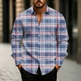 thumbnail image 2 of Hvogkswy Button Up Shirt Men Fashion Printed Lapel Long Sleeve Shirts Loose Comfy Casual Shirts S-3XL, 2 of 5