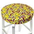 thumbnail image 3 of Pofeuu Chicken Cartoon Print Round Bar Stool Covers - Super Soft and Washable Elastic Stool Cushion Slipcover Easy Clean Velvet-14 inch, 3 of 7