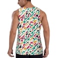 thumbnail image 3 of Fotbe Colorful Spots Pattern Men's Quick Dry Workout Tank Top Gym Muscle Tee Fitness Bodybuilding Sleeveless T Shirt Breathable Workout Shirt-Small, 3 of 9