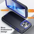 thumbnail image 4 of JTCASES for iPhone 11 Pro Max Case, Shockproof Anti-drop PC Frame Anti-slip Strip Silicone Back Shell Rugged Anti-scratch for iPhone 11 Pro Max (6.5" 2019) - Black+Blue, 4 of 8