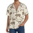 thumbnail image 3 of Haiem Vintage Farm Pigs Men's Casual Shirts Short Sleeve Button Down Shirts Fashion Textured Summer Beach Shirt-3X-Large, 3 of 7
