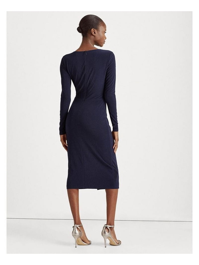 Ralph Lauren Womens Matte Jersey Sheath Surplice Dress, Blue, 16 - Walmart.com Ralph Lauren Womens Matte Jersey Sheath Surplice Dress, Blue, 16 - Walmart.com