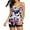 Floral Pink White, variant on Zando Plus Size Tankini Swimsuits Suit for Women Floral Bandeau Push Up Tankini Top with Boy Shorts Floral Pink White 3XL