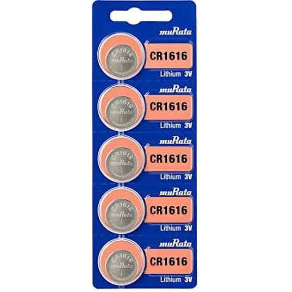 Sony Murata CR1616 3V Lithium Coin Battery - 5 Pack + 30% Off!