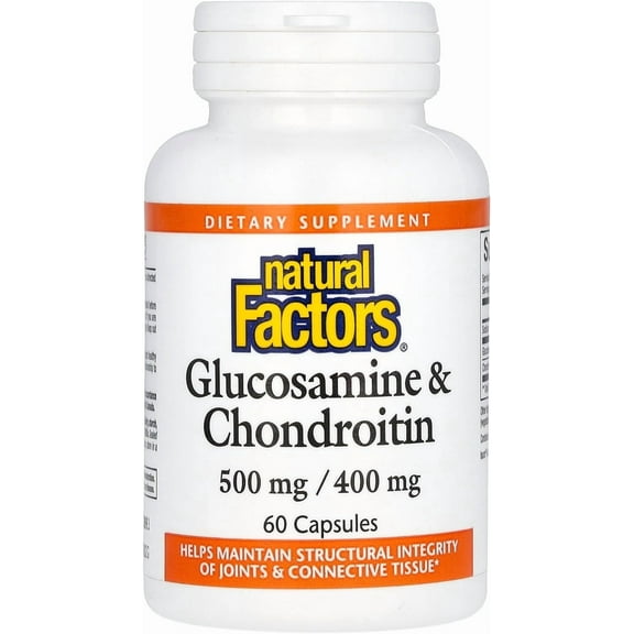 Natural Factors Glucosamine & Chondroitin, Supports Healthy Joints and Connective Tissue, 60 Capsules