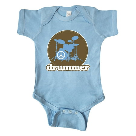 

Inktastic Cool Brown Retro Drummer Gift Baby Boy or Baby Girl Bodysuit