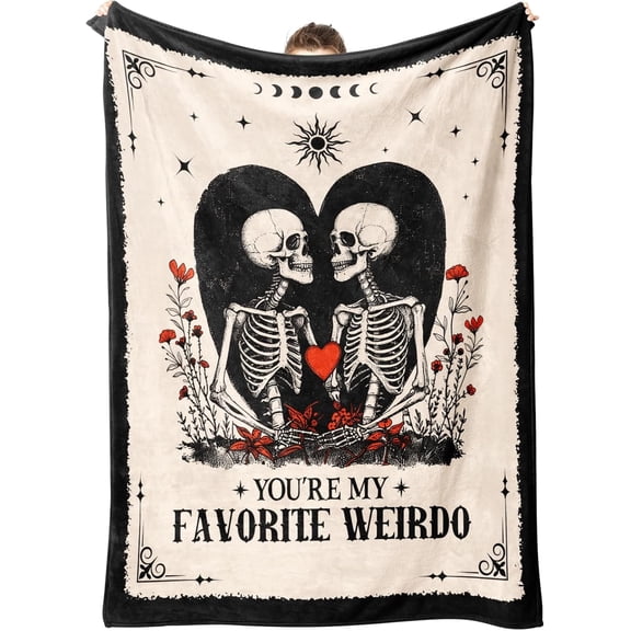MORAVE Couple Love Blanket 60"X50", ideal anniversary, birthday, engagement and wedding gifts for boyfriend, girlfriend, wife and husband
