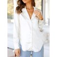 thumbnail image 3 of Camisas con cuello de solapa,Camisas con cuello de solapa para mujer Camisas de mujer Blusa de un solo pecho hecha a medida para la perfección, 3 of 6