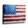 thumbnail image 3 of Textured American Flag Canvas Wall Art (Rustic Patriotic) Ready to Hang for Living Room, 3 of 8