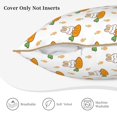 thumbnail image 3 of KLL Rabbit And Carrot Decorative Throw Pillow Covers Velvet Soft for Couch Sofa Bedroom Living Room Outdoor (No pillow core)- 16"x16", 3 of 5