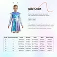 thumbnail image 7 of LiiYii Girls Alien Outfit Kids Party Fancy Dress Ups Outfits Glossy Dress with Arm Sleeve Hair Hoop Set Royal Blue 14, 7 of 7
