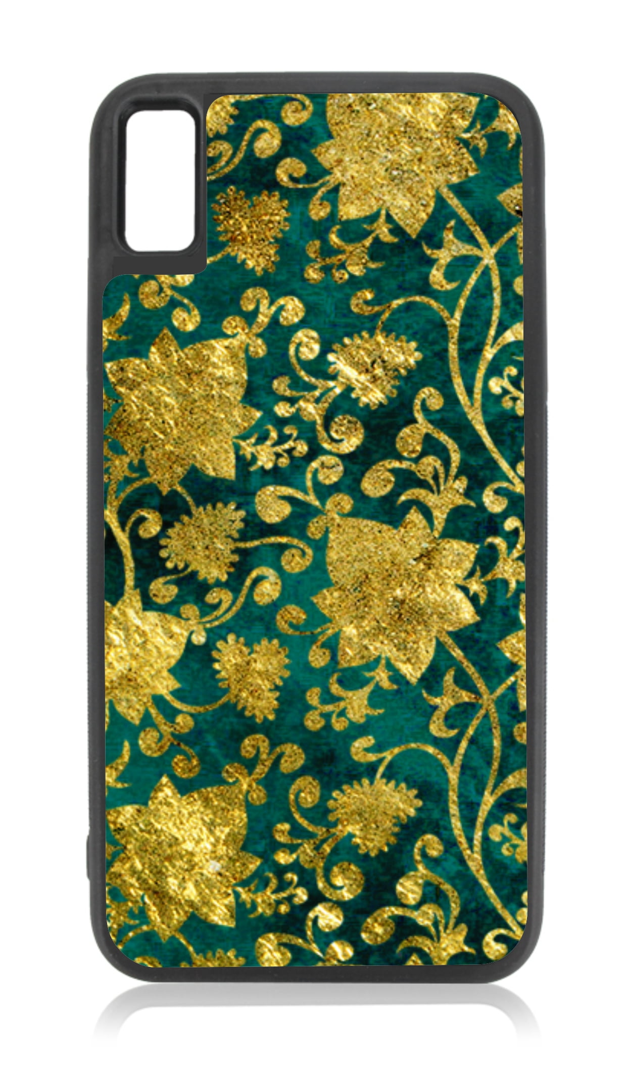 Gold and Blue Grunge 10xr Flower Case iPhone 10 xr Floral Case Design
