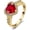 2-Yellow Gold Plated, variant on Heart Of Ocean Heart Created Red Ruby Halo Promise Ring for her, Anniversary 925 Sterling Silver Rings for Women, Forever Love Gemstone Rings, Girls Womens Jewelry Sets